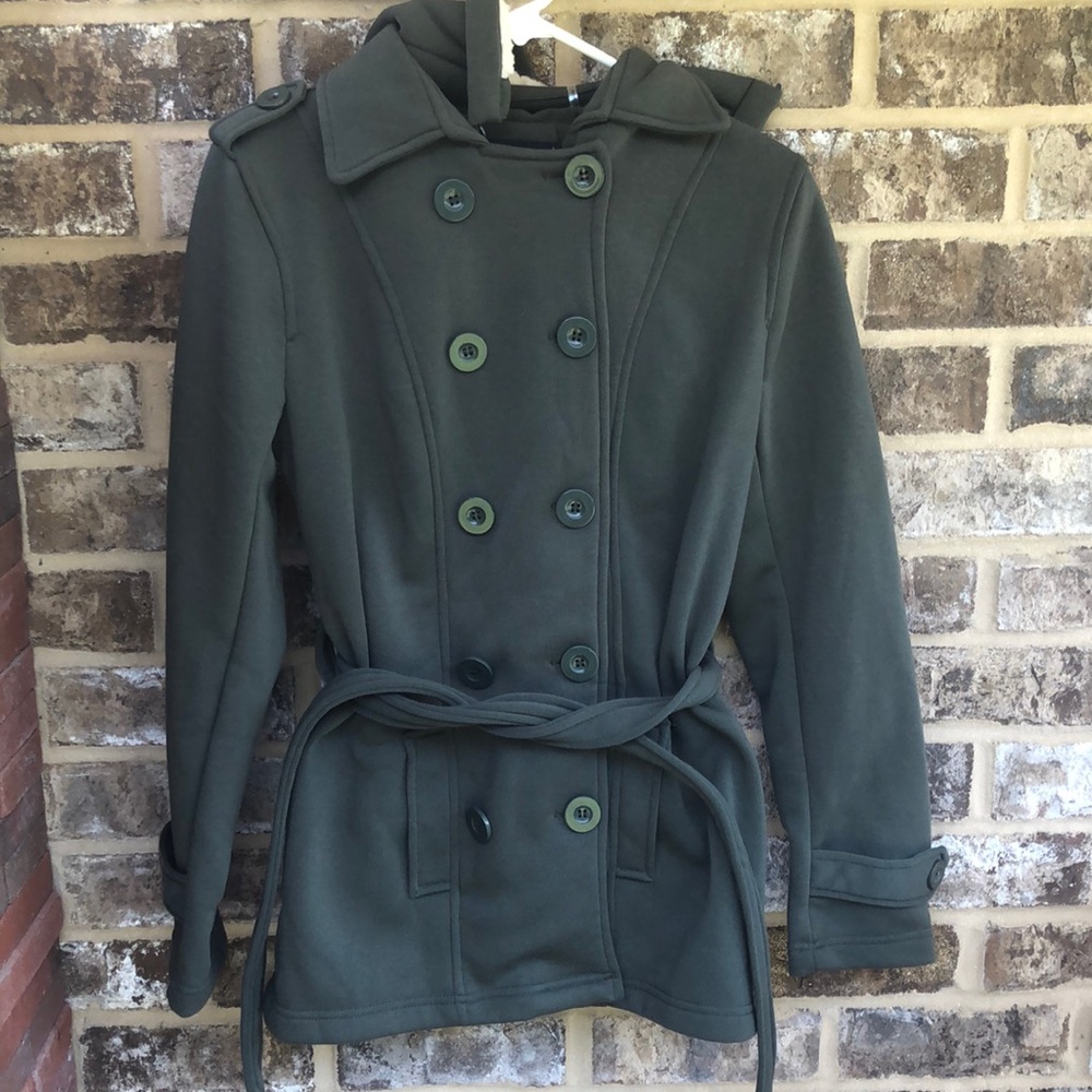New Ci Sono Green Winter Peacoat